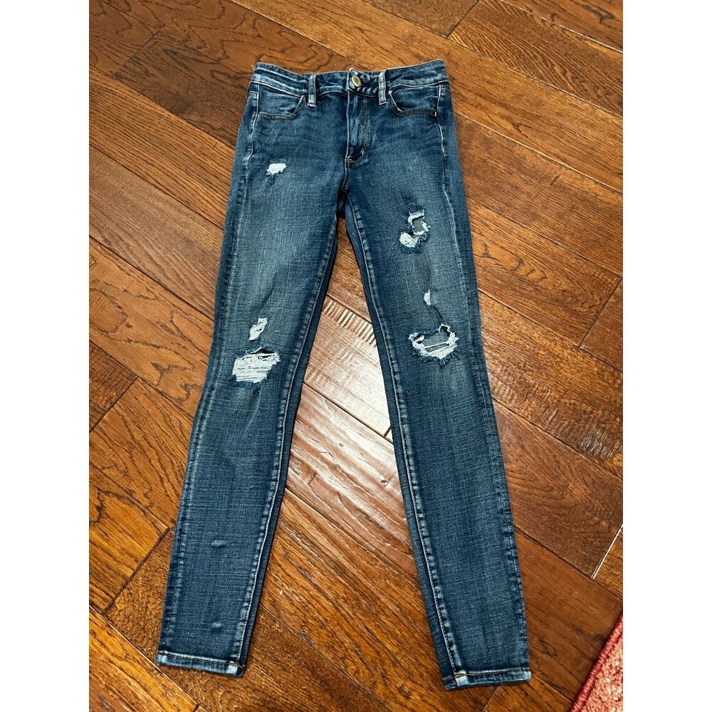 American Eagle Outfitters Womens Hi-Rise Jeggings Blue Jeans Size 4 Regular